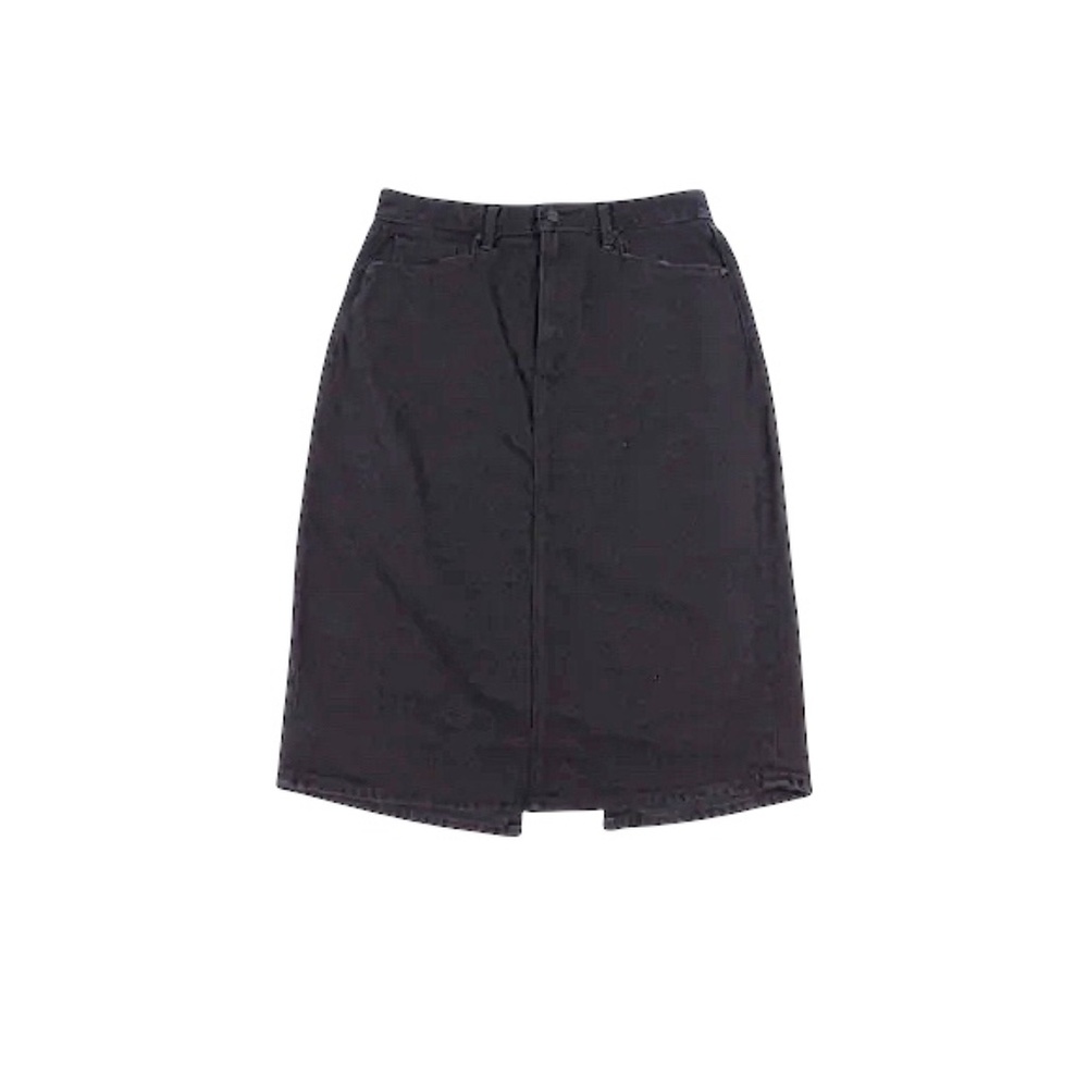 PAIGE Black Denim Midi Skirt |‎ Size 28
